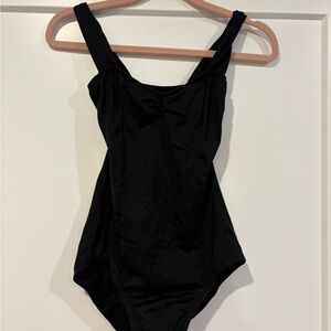 Classic Black leotard  with Wide Straps